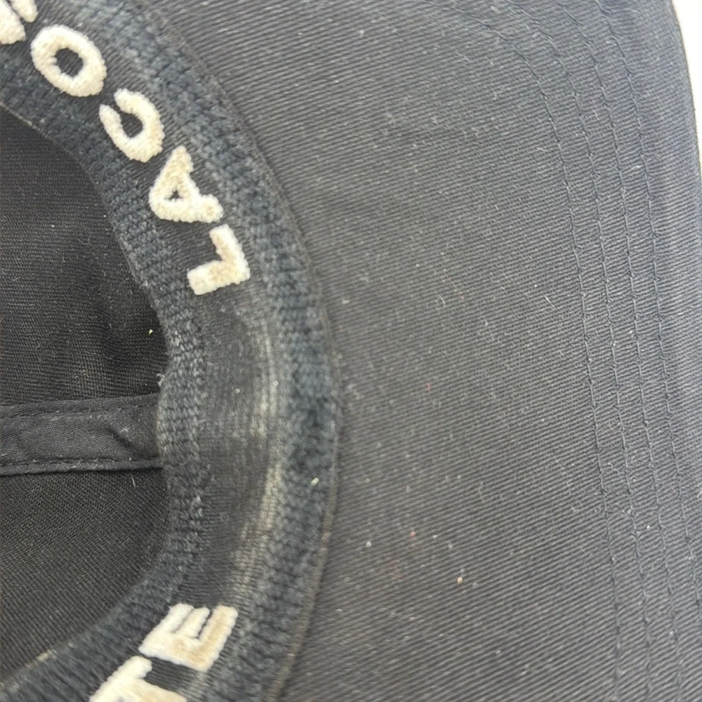 Lacoste Big Croc Gabardine Cotton Baseball Cap Hat Black Green RK4711 Size 00